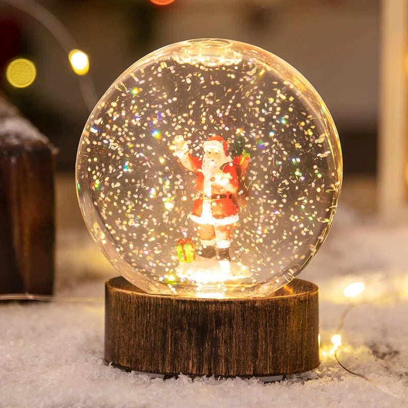 Christmas Decorations: Illuminated Crystal Balls Night Lights Wind Lights and Creative Christmas Gifts