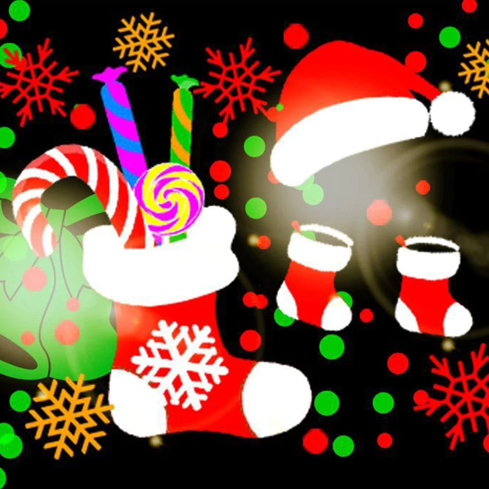 NEW Christmas Projector Lights Outdoor Holiday Laser 16 Pattern Slide LED Projection Lamp for Indoor Party Christmas Decoration