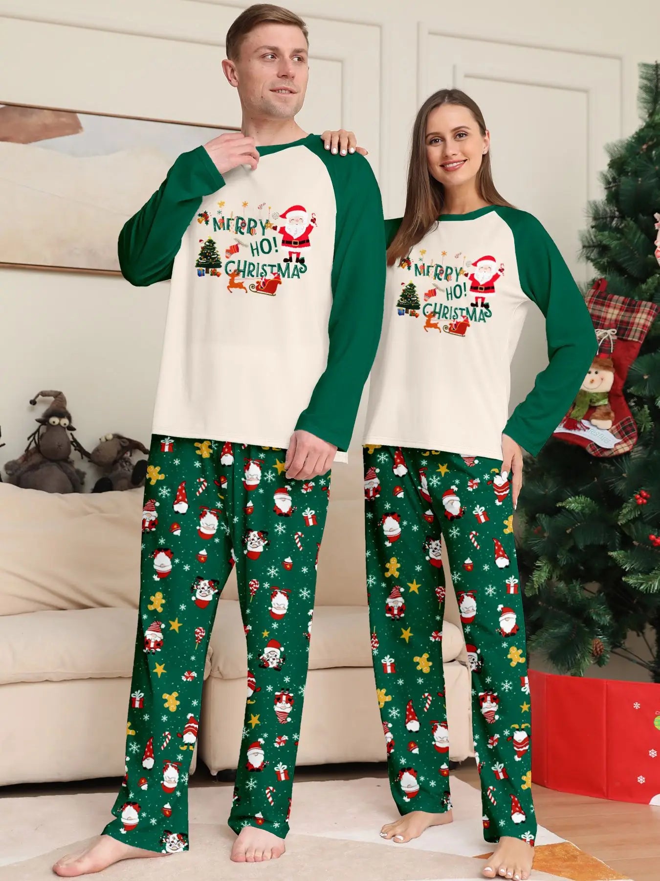 Christmas Parent-Child Pajamas – Santa Claus Matching Family Loungewear Set