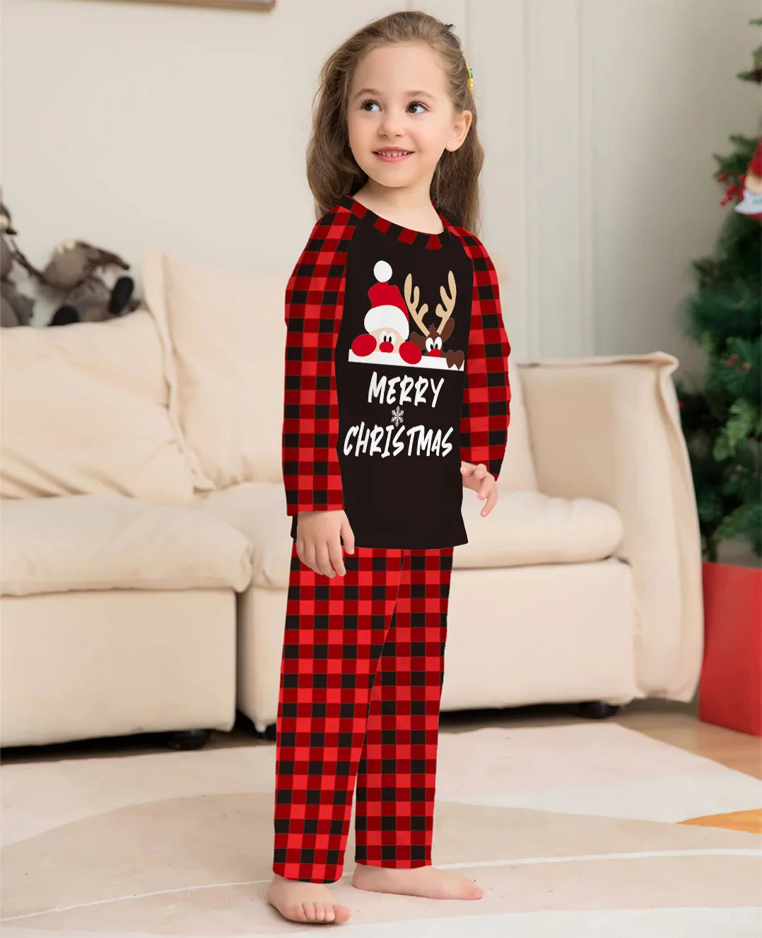 Christmas Family Pajamas – Santa Claus Print Matching Sleepwear for Men & Women
