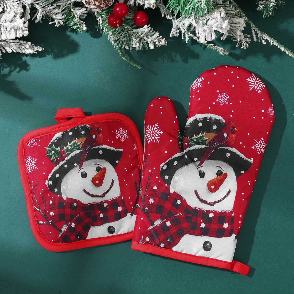 Decorations 2026 Christmas Home Kitchen Party Decorations 2025 Christmas Snowman Kitchen Christmas New Year Gifts Gloves Mittens