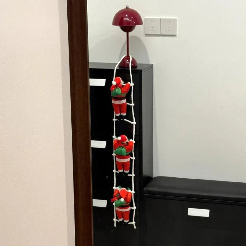 Christmas Santa Pendant Climbing Rope Ladder For Home Shop Decoration Supplies Home Outdoor Christmas 2025 New Year Ornaments