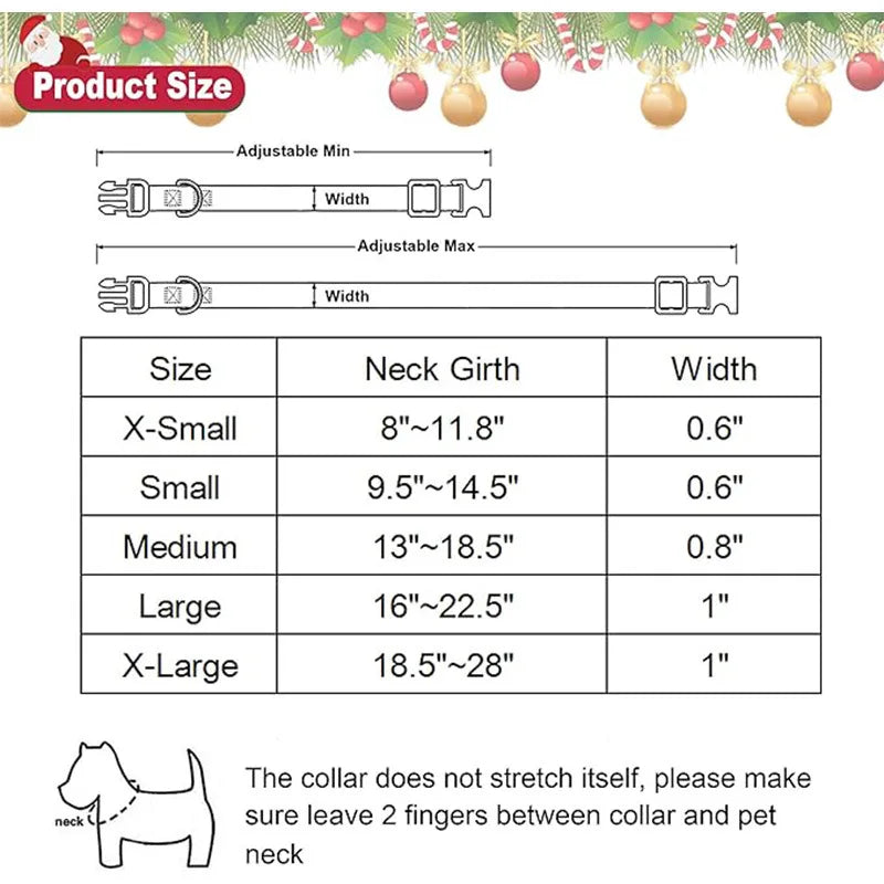 Christmas Tie for Dogs and Cats, Snowflake Dog Collar, Christmas Pet Accessories, Pet Supplies