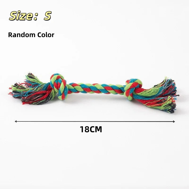 Pets Christmas Supplies Dog Squeakey Chew Toys Cotton Ropes Knot Molar Bite Toy Funny Cute Puppies Interactive Toy Xmas Gift