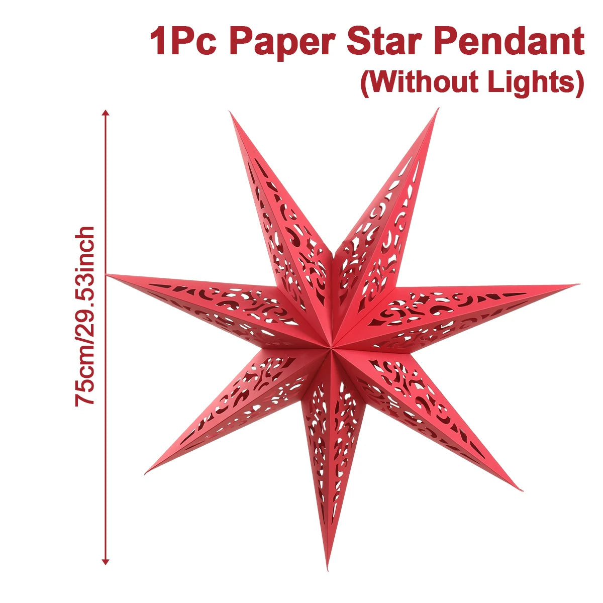 Christmas Paper Star Pendant Merry Christmas Decorations for Home 2025 Navidad Xmas Tree Hanging Lampshades Ornament New Year