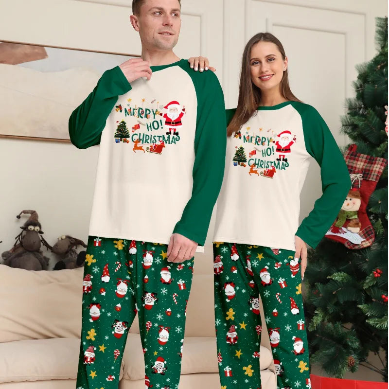 Christmas Parent-Child Pajamas – Santa Claus Matching Family Loungewear Set