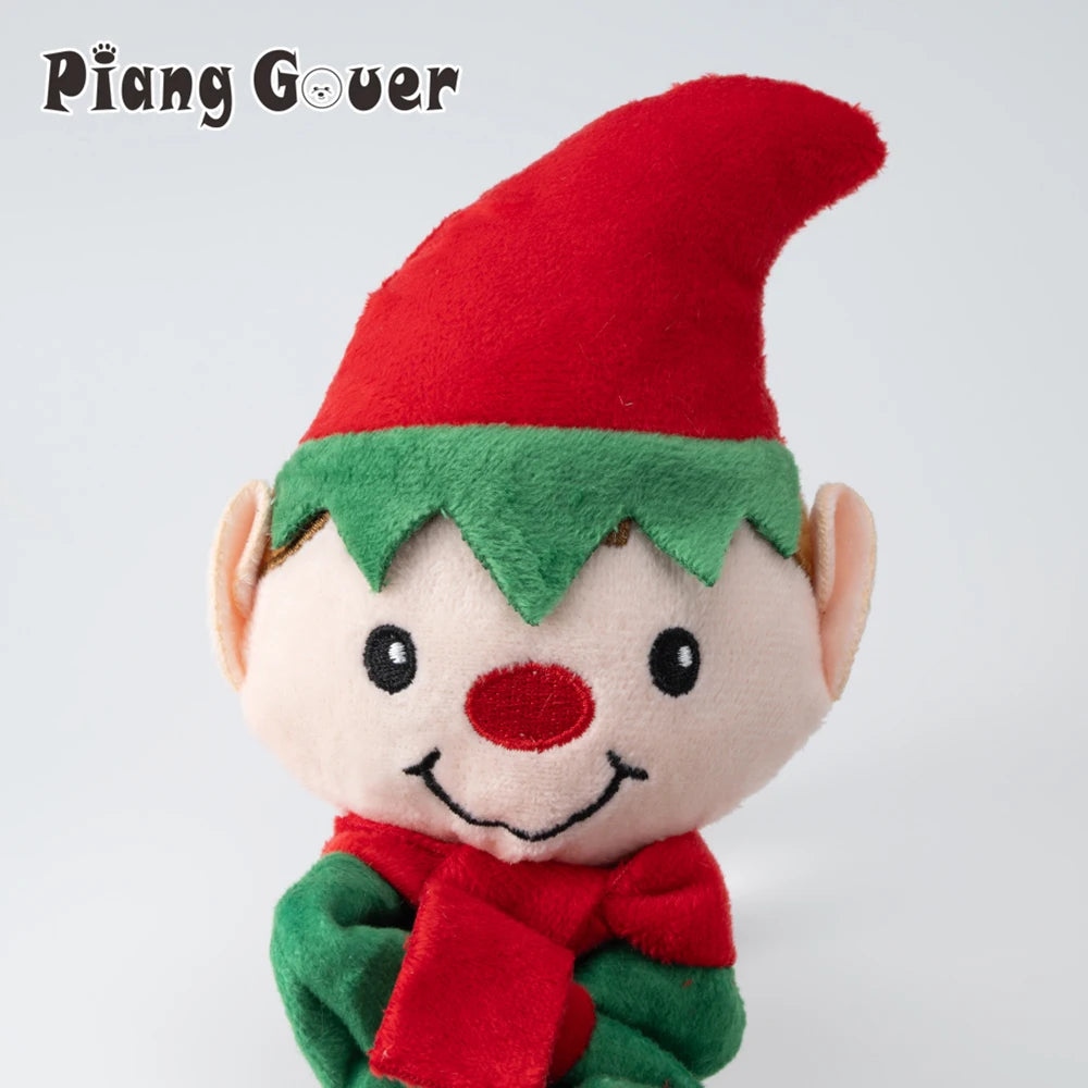 Christmas Elf Penguin Pet Squeaky Sound Toy Cute Animal Squeak Dog Toy Puppy
