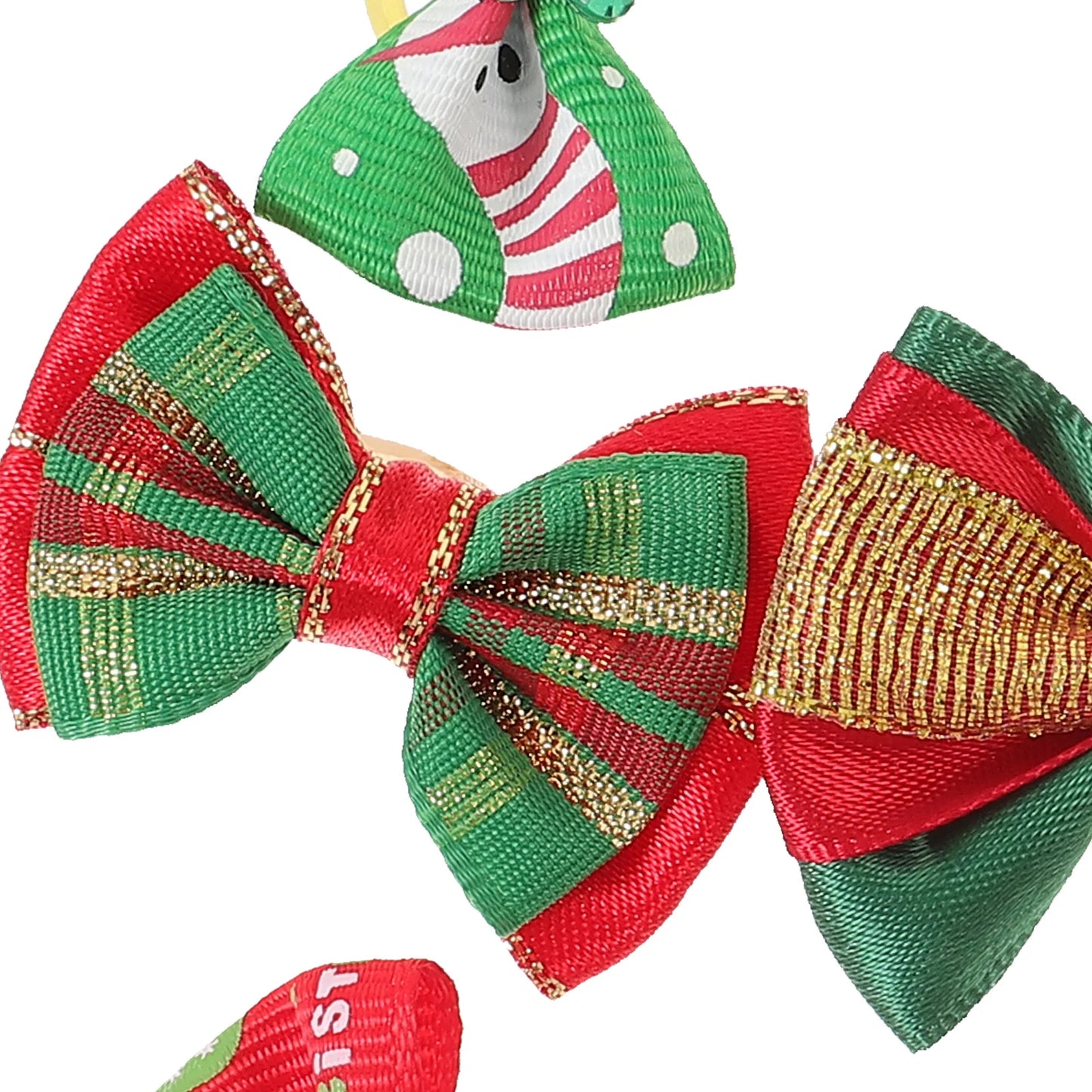 10Pcs Pet Hair Bows Dog Grooming Accessories Festive Bow Ties for Small Dogs Holiday Christmas Gift Dog Bows Pet Hair Bowtie