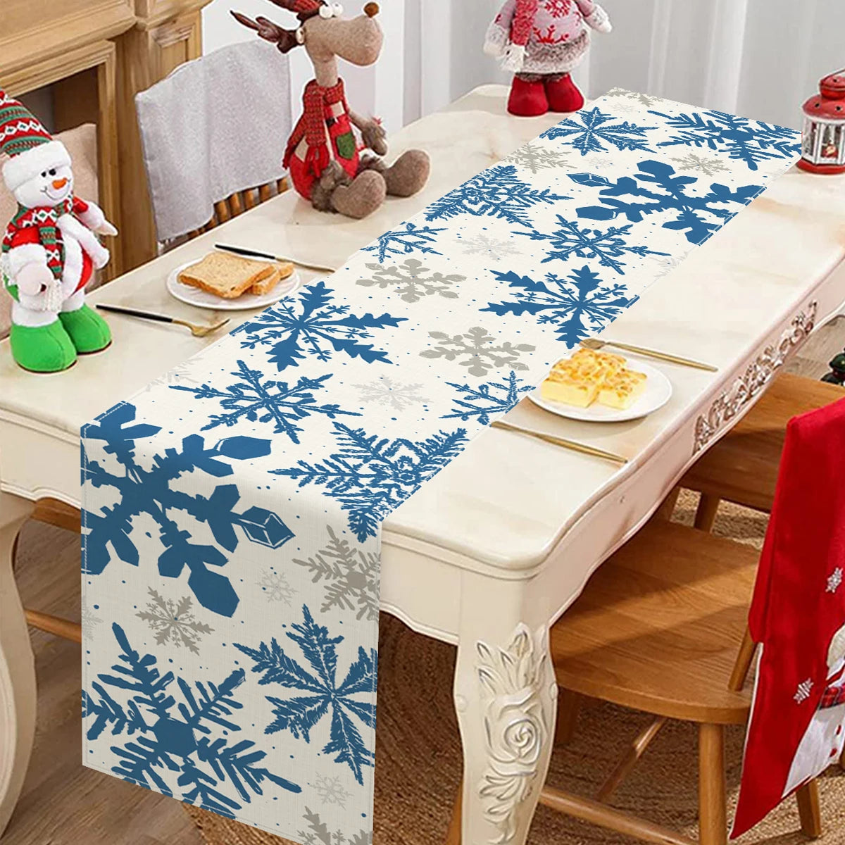 Christmas Table Runner Christmas Home Decorations 2026 Xmas Tablecover Winter Holiday Kitchen Dining Navidad Table Decoration