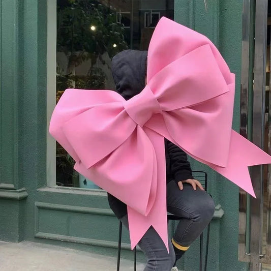 Pink/Red Christmas Bows Outdoor Decorations Large Christmas Tree Top Bow Velvet Wreath Birthday Christmas Front Door Decoration