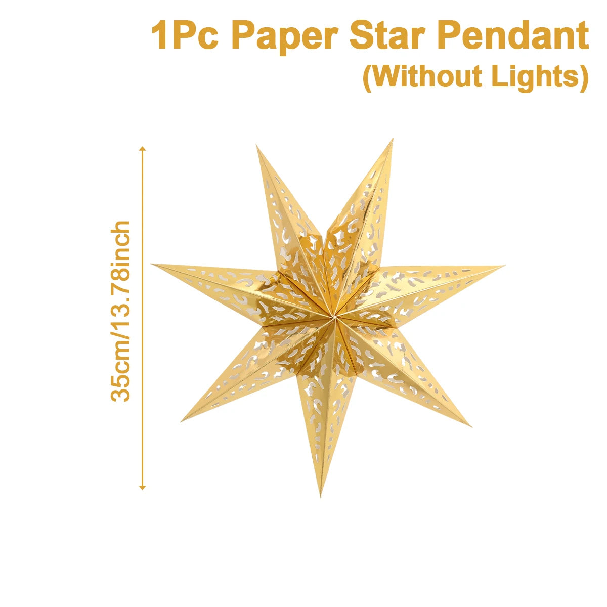 Christmas Paper Star Pendant Merry Christmas Decorations for Home 2025 Navidad Xmas Tree Hanging Lampshades Ornament New Year