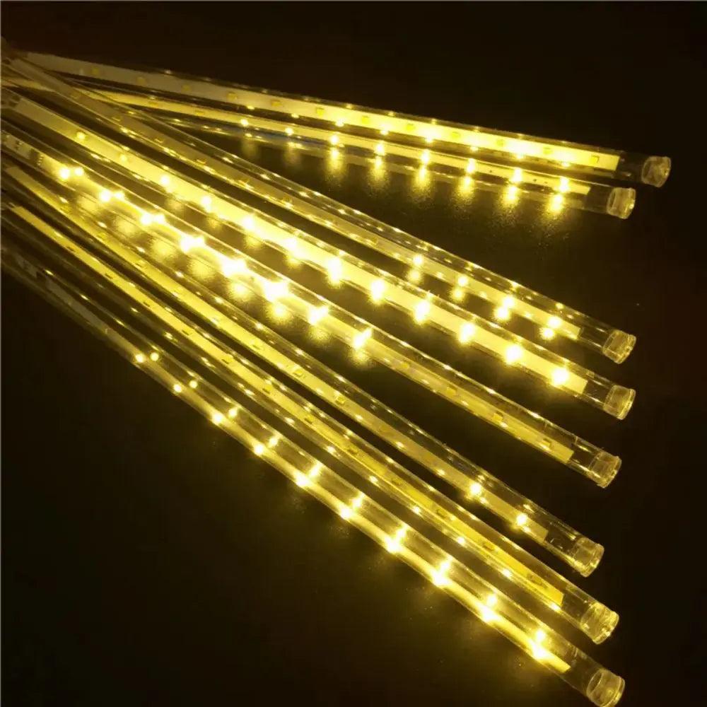 LED Meteor Shower Rain Lights Waterproof Falling Raindrop Fairy String Light for Christmas Holiday Party Patio garden decoration