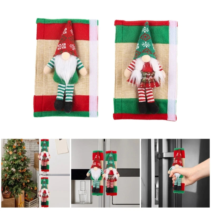 Christmas Fridge Handle Covers (2 pcs) – Stylish Soft Grip Protection