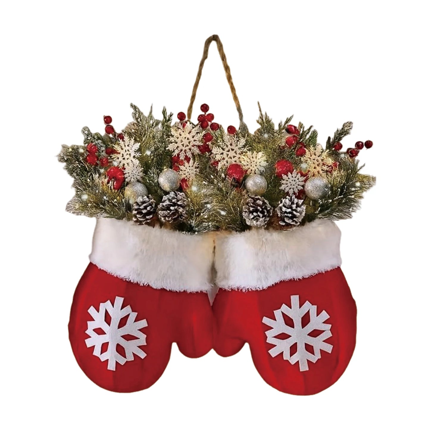Christmas Glove Wreath Garland – Creative Holiday Door & Window Décor (2025)