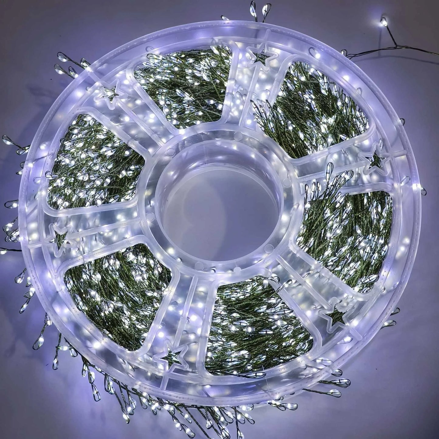 Outdoor Remote Control Copper Wire Lights Christmas Tree Light String Starry Sky Flower Wreath Decorative Lights