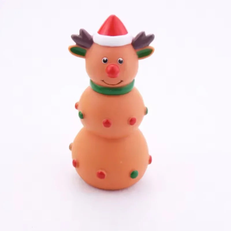 Pets Christmas Supplies Dog Squeakey Chew Toys Cotton Ropes Knot Molar Bite Toy Funny Cute Puppies Interactive Toy Xmas Gift