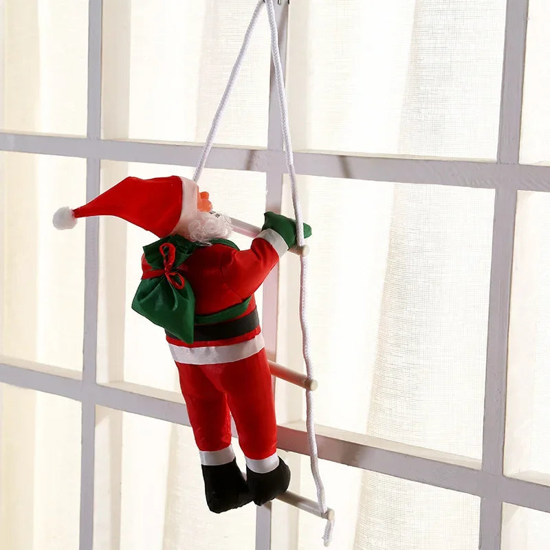 Christmas Santa Pendant Climbing Rope Ladder For Home Shop Decoration Supplies Home Outdoor Christmas 2025 New Year Ornaments