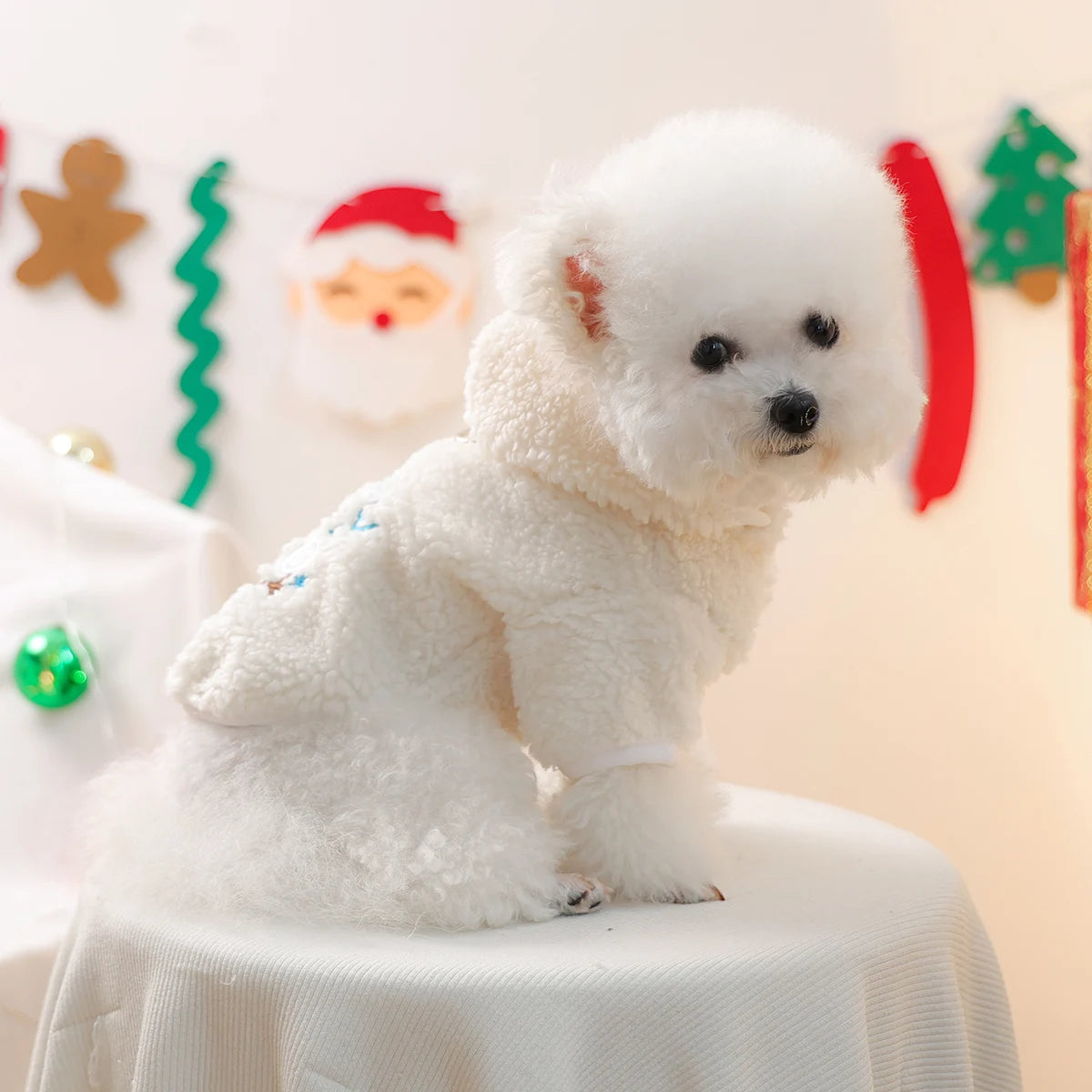 Pet Clothes Cute Merry Christmas Puppy Clothes Fleece Coat Claws Snowman Dog Autumn and Winter Coat