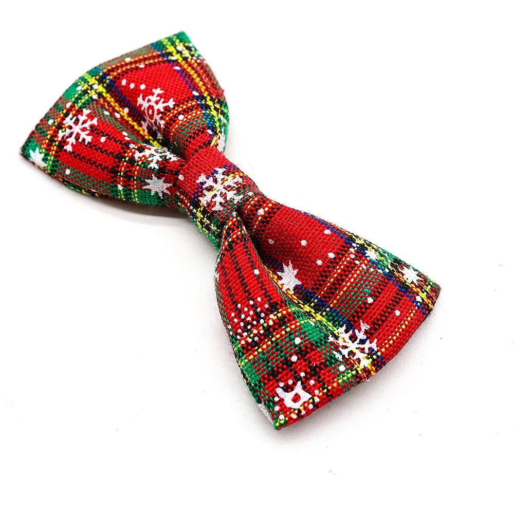 50PCS Christmas Dog Bows Removable Small Dogs Collar Pets Dogs Bow Tie Dog Christmas Accessories Pet Supplies Small Dog Bowties
