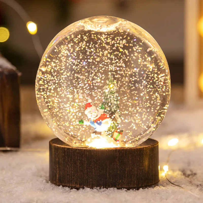 Christmas Decorations: Illuminated Crystal Balls Night Lights Wind Lights and Creative Christmas Gifts