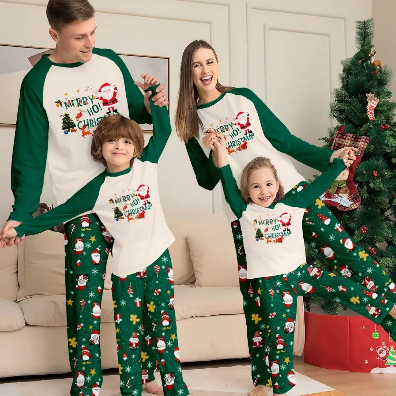Christmas Parent-Child Pajamas – Santa Claus Matching Family Loungewear Set