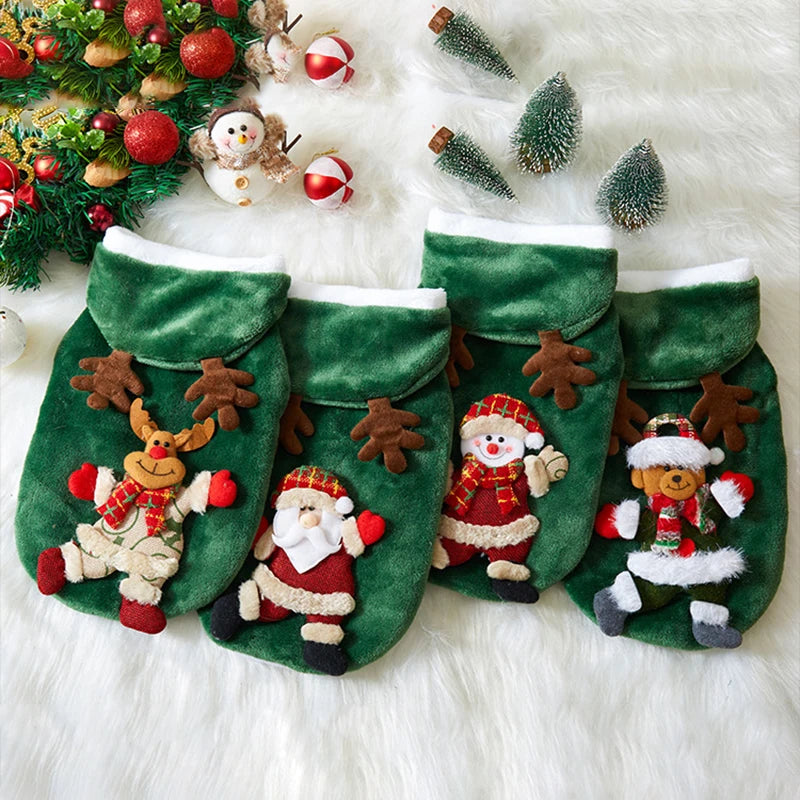 Christmas Dog Clothes Autumn and Winter Flannel Cats Dogs Hoodies Pet Clothes for Small Medium Dogs Christmas Dog Cat Costume
