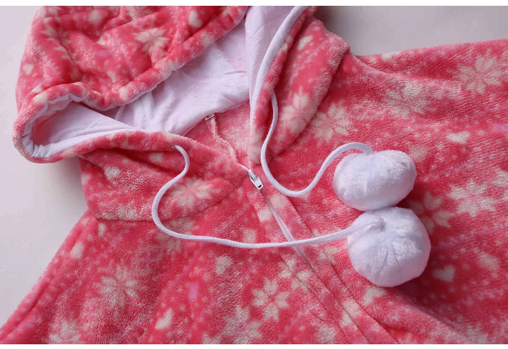 Christmas Adult One-piece Pajamas for Women Zip Up Prints Hooded Onesies Costume Men’s and Women’s Matching Holiday Jumpsuits