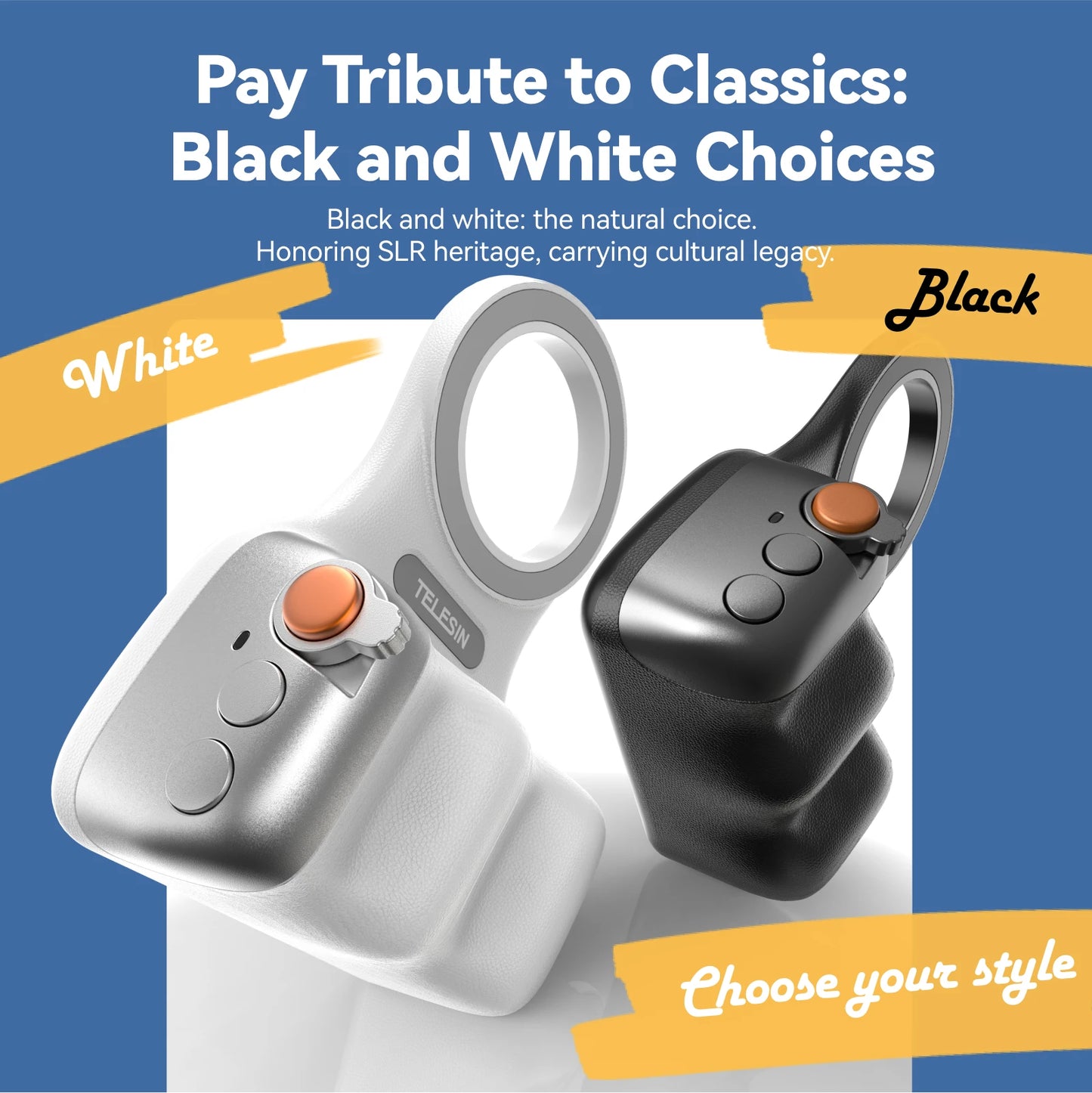 TELESIN Magnetic Phone Camera Shoot Hand Grip Phone Holder Shooting Aid Remote Control Handle for Iphone HUAWEI SAMSUNG Phone