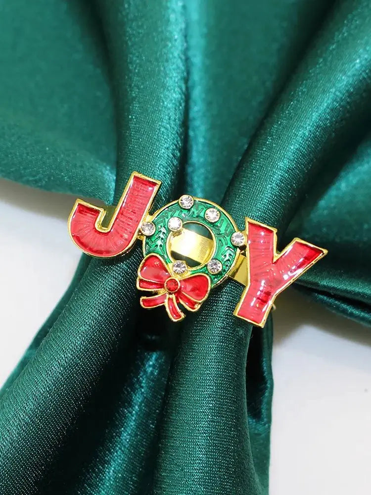 6Pcs Christmas Napkin Rings Xmas Pine Cone Wreath Car Napkin  Buckle for Christmas Wedding Party Table Decoration HWC255