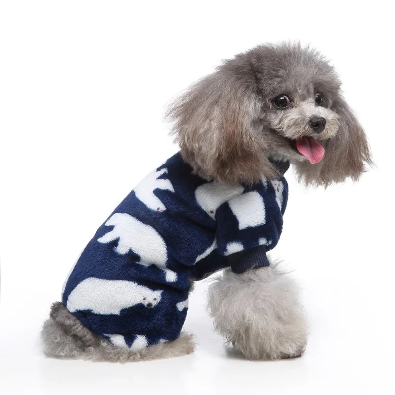 Christmas Winter Dog Pajamas Warm Pet Clothes For Small Dogs Cat Pyjama Dog Puppy Jumpsuit Medium Dogs Sleeping wear Clothing
