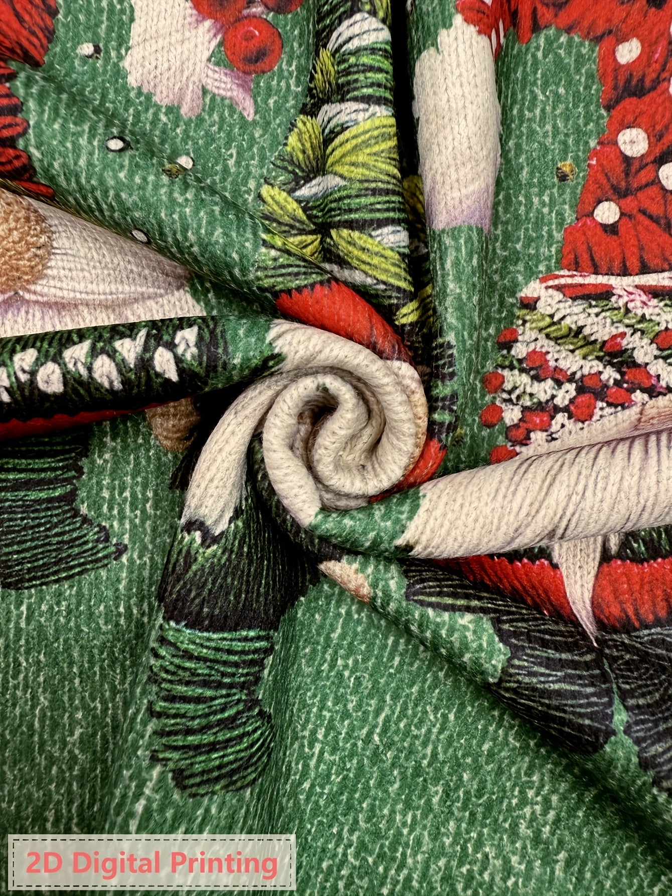 Winter Myth Raven & Santa Claus Ultra-HD 3D Sweater – Women’s Elegant Crewneck