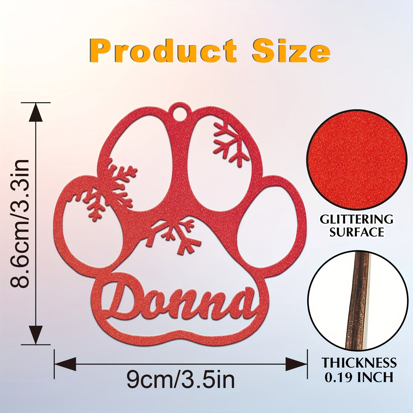 Personalized Christmas Ornament – Snowflake & Paw Print Wooden Keepsake