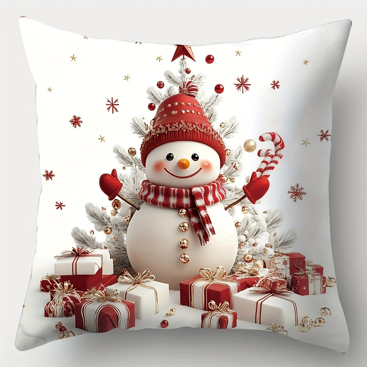 Christmas Pillowcase Set (4 pcs) – Festive Holiday Prints with Zipper