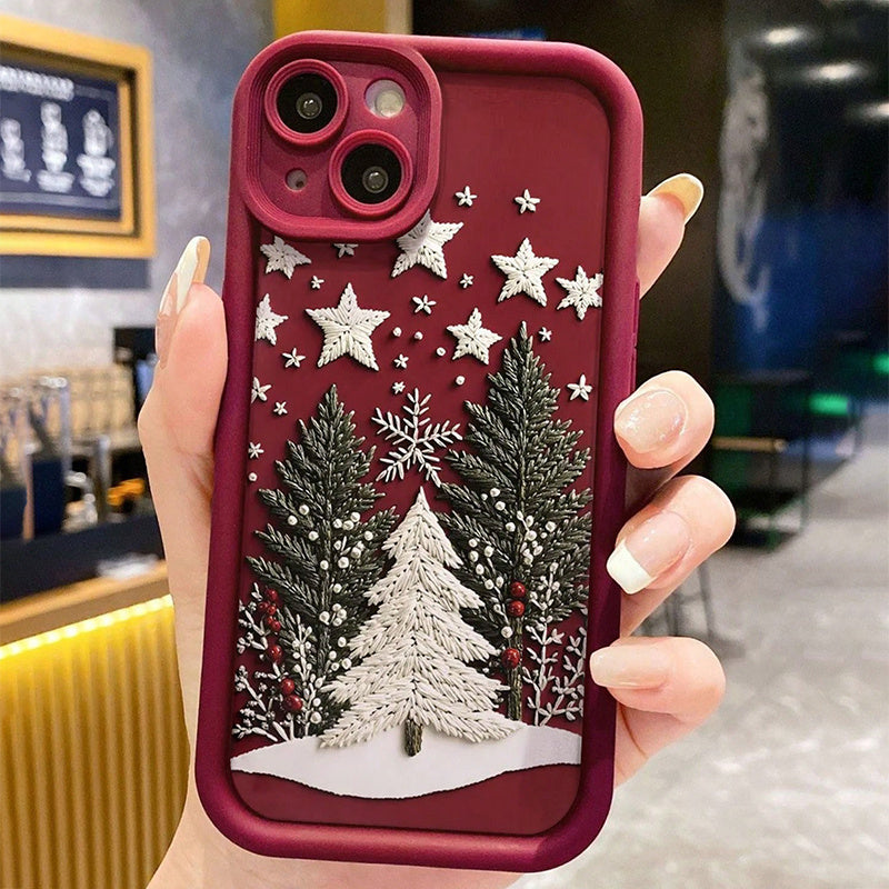Christmas Red Wine Phone Case – Shockproof Soft Protective Cover