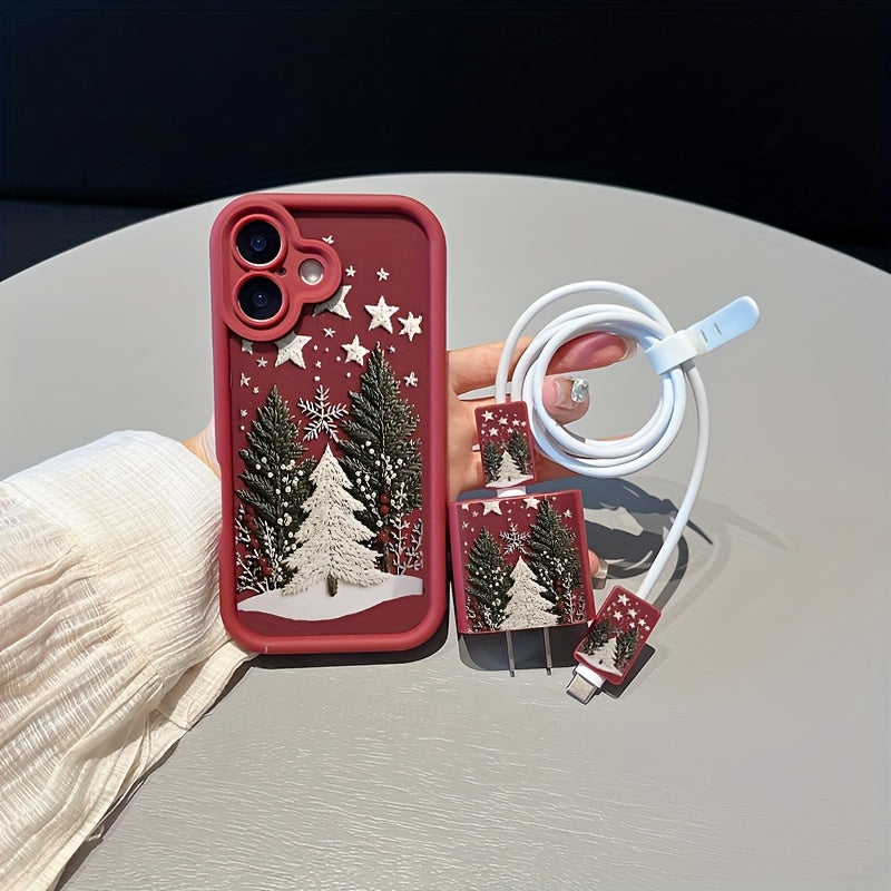 Christmas Red Wine Phone Case – Shockproof Soft Protective Cover