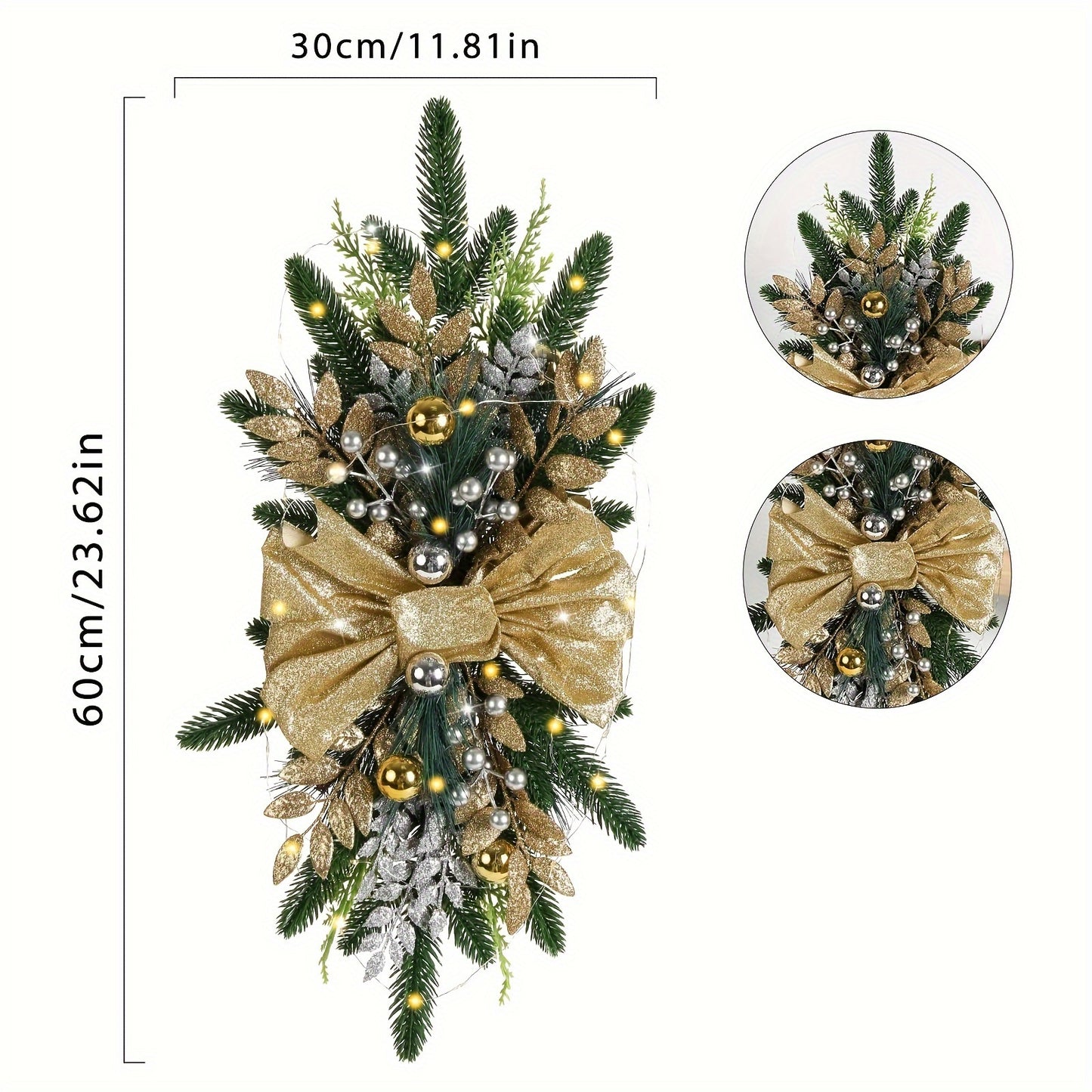 Christmas Stair Garland – Festive Hanging Holiday Decor