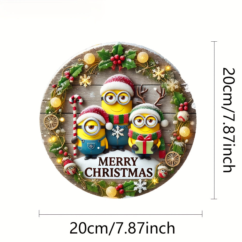 Christmas Wooden Welcome Sign – 20cm Rustic Farmhouse Holiday Décor