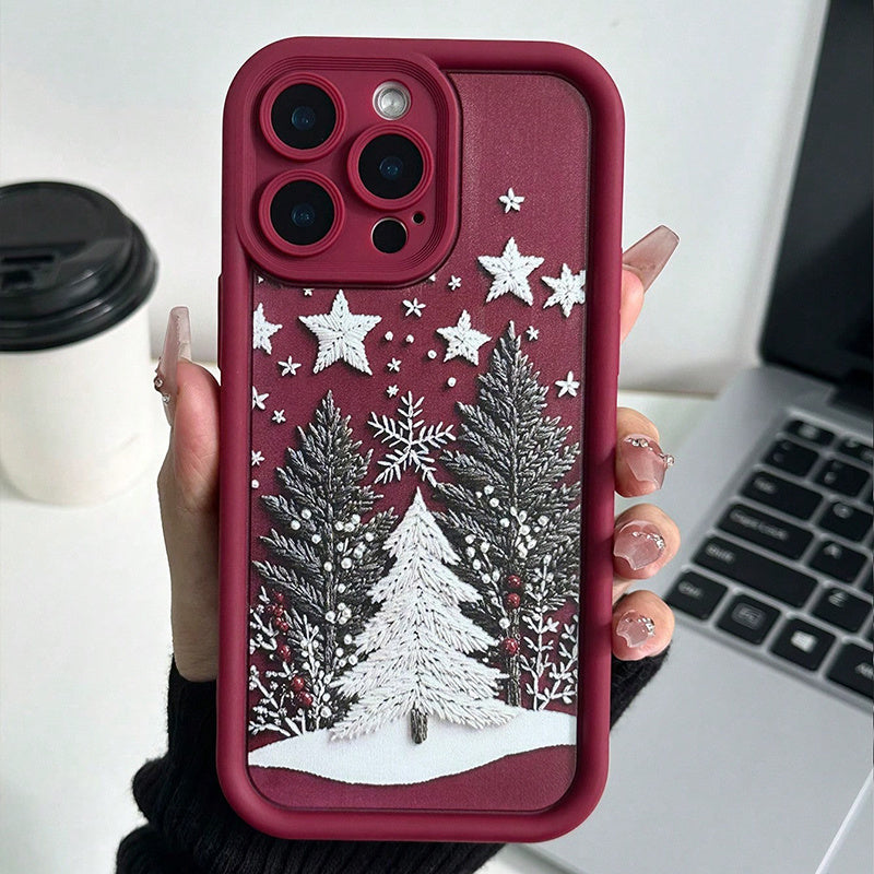 Christmas Red Wine Phone Case – Shockproof Soft Protective Cover
