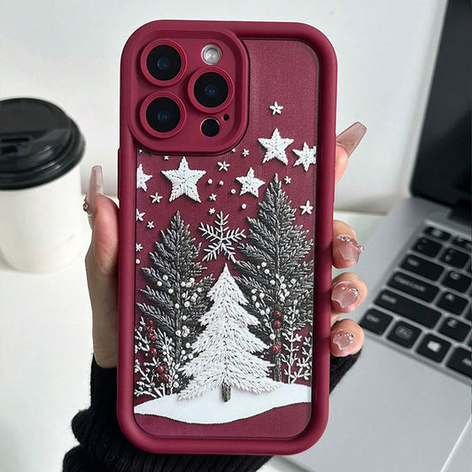 Christmas Red Wine Phone Case – Shockproof Soft Protective Cover