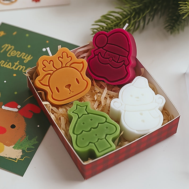 Christmas Scented Candles Set (4-Pack) – British Pear Holiday Fragrance