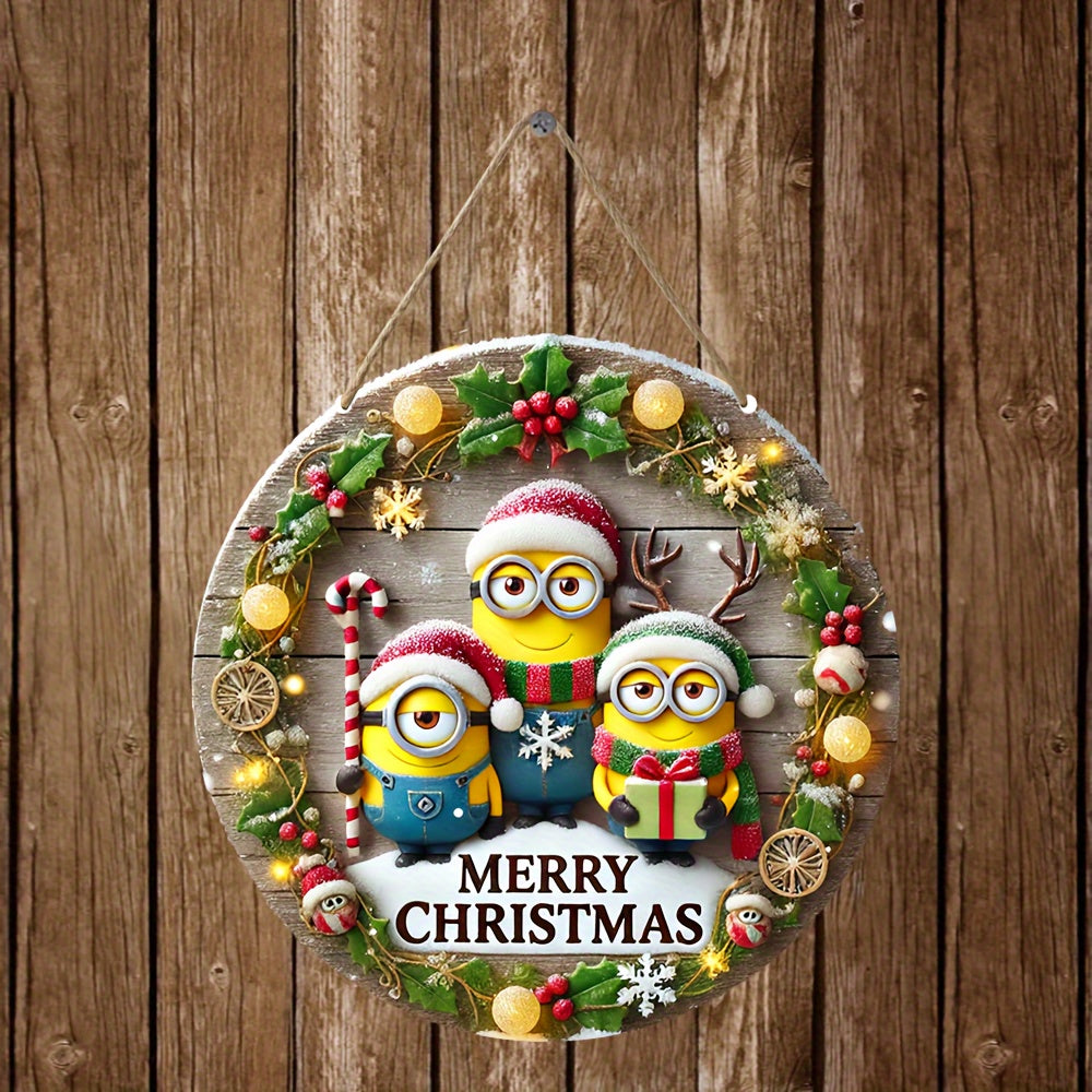 Christmas Wooden Welcome Sign – 20cm Rustic Farmhouse Holiday Décor